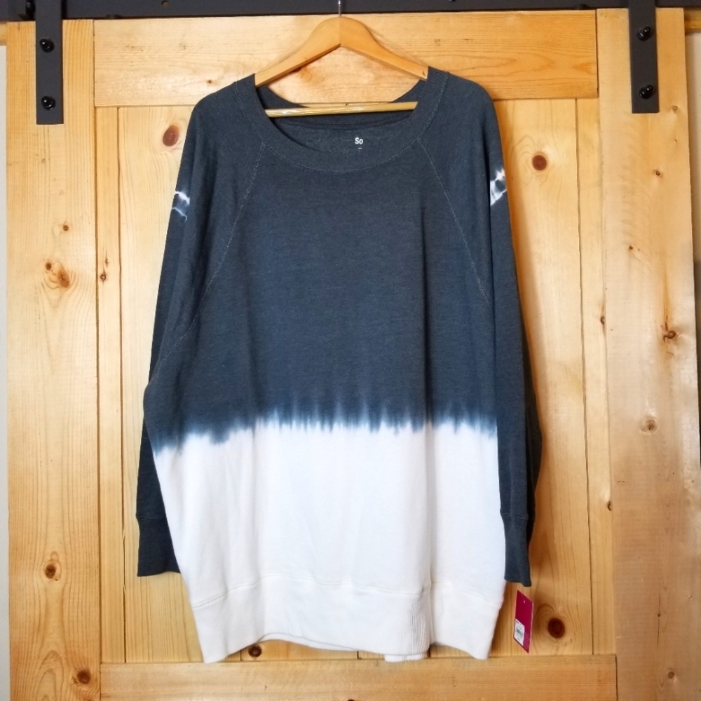 SO Tie Dye Ombre Lounge Life Weekend Sweatshirt NWT